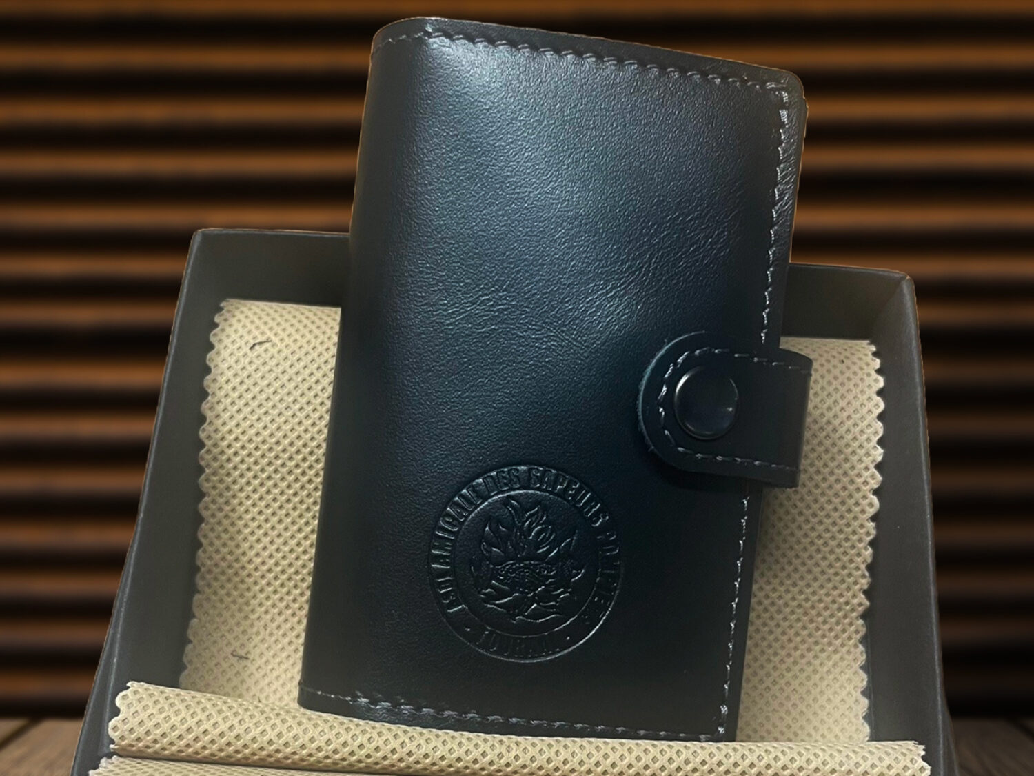 Samoni Services Tournai - Impression d'objets publicitaires - Porte-feuille Amicale des pompiers