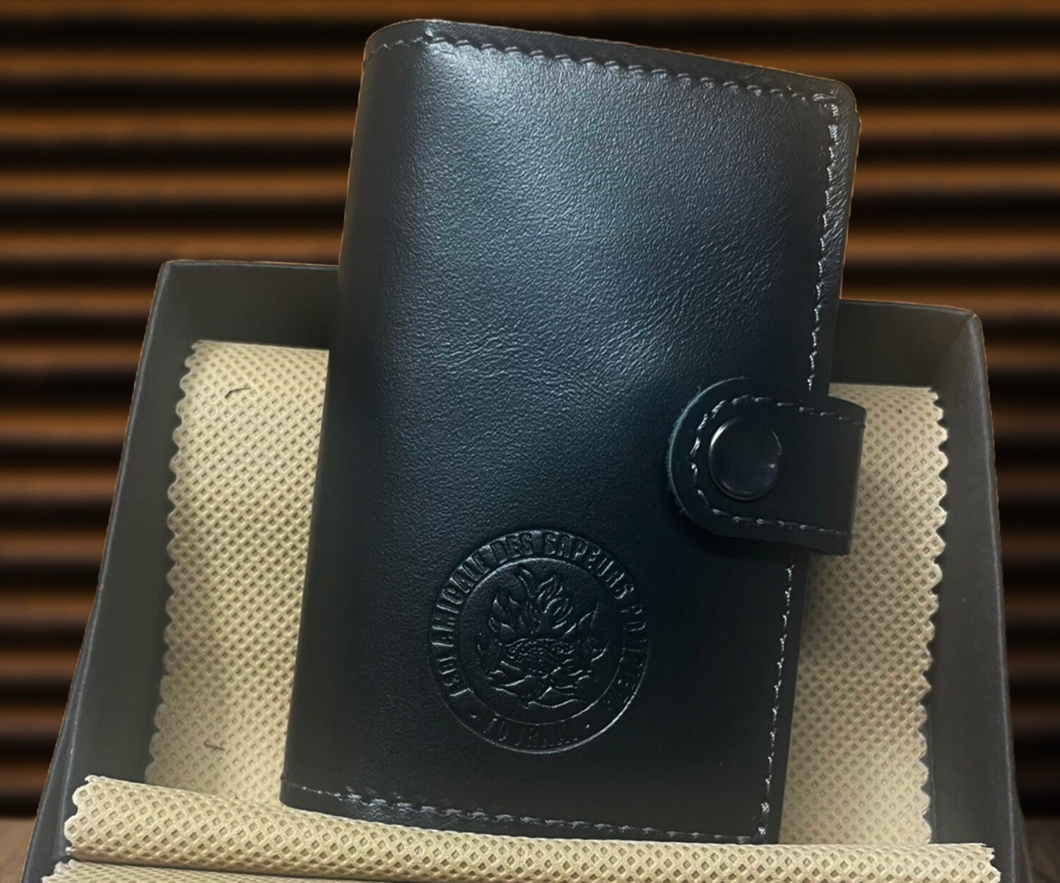 Samoni Services Tournai - Impression d'objets publicitaires - Porte-feuille Amicale des pompiers